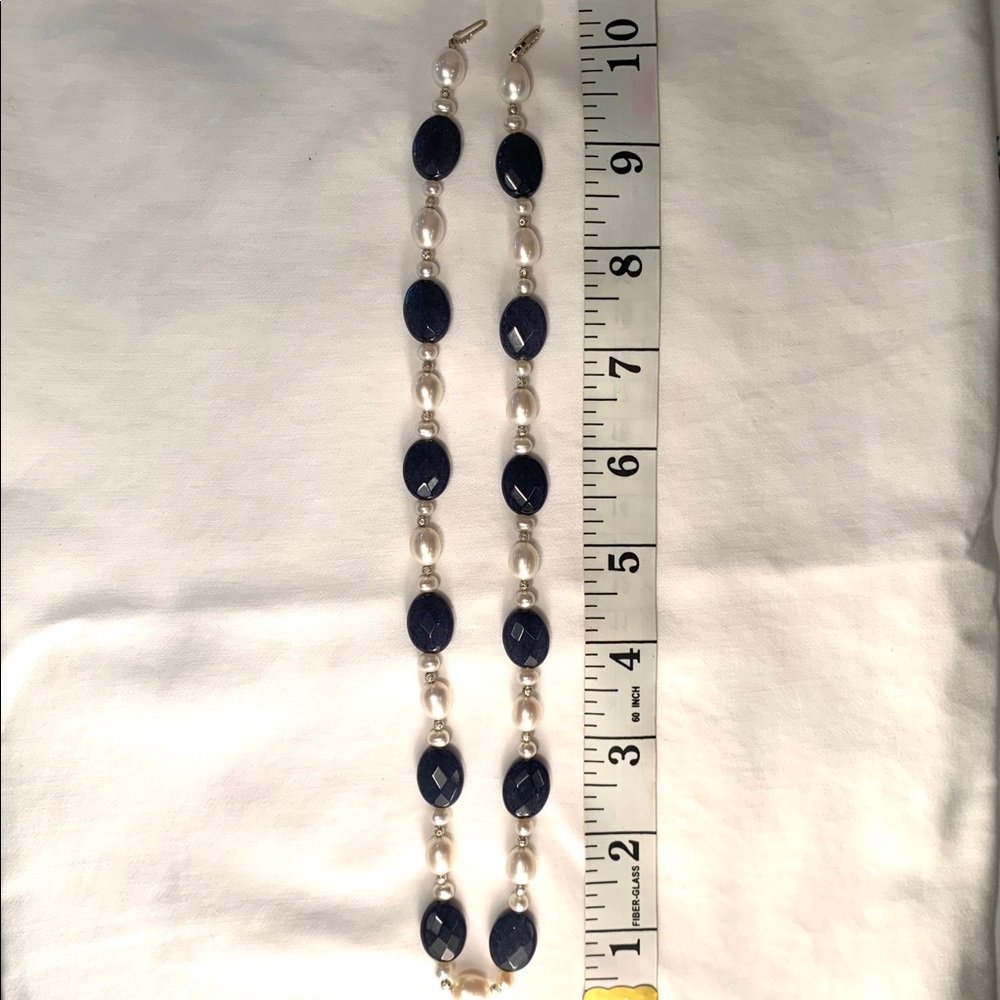 Ross Simons Industrial Sapphire, Fresh Water Pearl & Silver - Picture 5 of 5